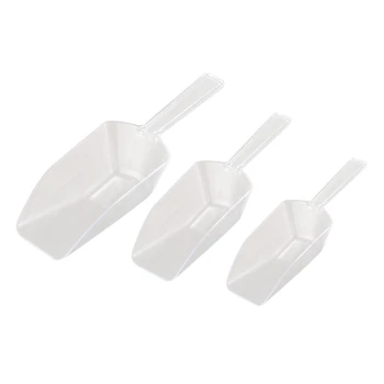 3 kos Paleto Led strgalo oblike plastičnih zajemalka - Pregledna