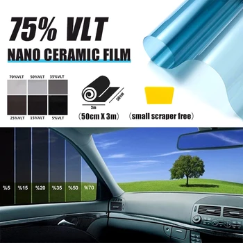 VLT75% in 100% IRR toplotna izolacija strokovno Solrex insulfilm uv zavrnitev vetrobransko steklo roll polno nano keramični film