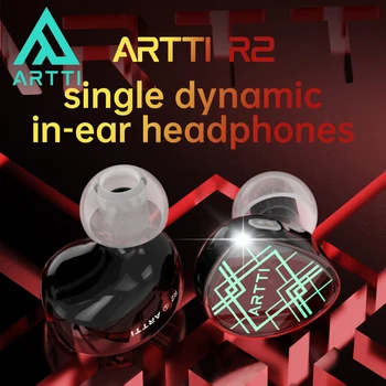 ARTTI R2 HiFi IEMs v Uho Žične Slušalke 3D Tiskanje Smolo OFC+SPC Hibridni Kabel 10 MM Dinamično -24dB Pasivne Zmanjšanje Hrupa