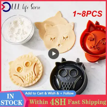 1~8PCS Plastičnih Fox Sova Oblike Strani Torta Maker Testo Tačke Predalčni Pie Vrh Rezalnik Pie Plesni Peko Peciva Orodje za Kuhinjo