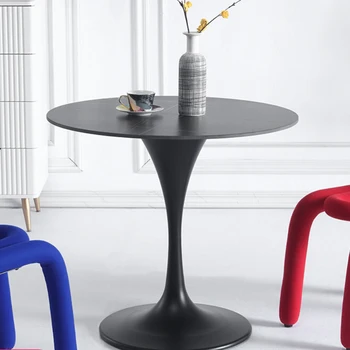 Eleganten minimalističen mizice Nordijska Prostem Okroglo Jedilno mizice Sodobno Oblikovanje Mesa Auxiliar Doma Pohištvo SR50CT