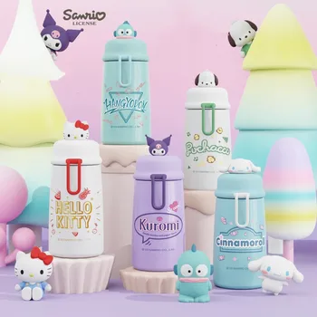 Sanrio Cinnamoroll Kuromi Hello Kitty Pochacco Hangyodon Prenosni Risanka Doma Iz Nerjavečega Jekla, Izolacija Pokal Kawaii Girls Darila