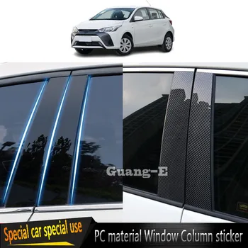 Avto Materialu PC Steber Post Kritje Za Toyota Vios/Yaris FS S Hatchback 2014 2015-2022 Vrata, Okna Oblikovanje Nalepke Deli 6pcs