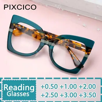 R56466 Modi Nove Acetatnih Vlaken Obravnavi Očala+100 +200 +300 Ženske Veliko Metulj Okvir Presbyopic Očala
