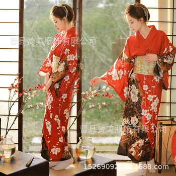 Kimonos Ženska Japonski Kimono Jopico Cosplay Majica Bluzo Japonski Yukata Ženski Poletni Plaži Fotografije Oblačil Kimono 2024