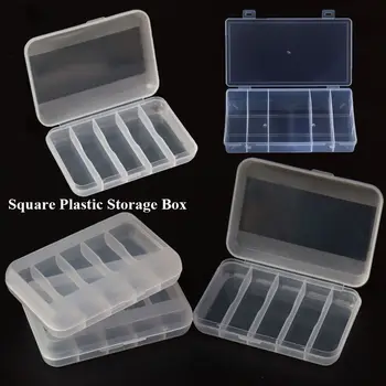 Plastična Škatla Za Shranjevanje Prenosni Prozorni Kvadrat Majhnih Predmetov Primeru Trajne Pakiranje Škatle Za Vklop Držalo Orodij