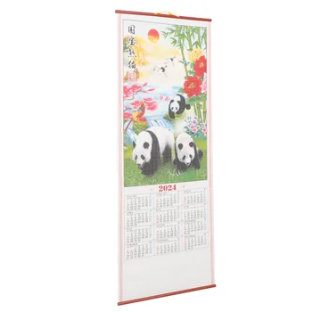 Stenski Koledar Leto Zmaja, ki Visi Pisarniški Material Jasno Natisnjeni Panda Dnevna Mesečna Doma Pribor