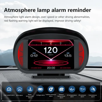 Avto GPS Head-Up Digitalni Prikaz Hitrosti HUD Dvojni Sistem Digitalni Zaslon s preveliko hitrostjo Napetosti, Alarm Utrujenost Voznika Alarm