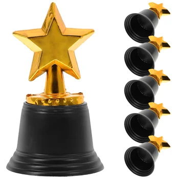 Toyvian Otroci Igrače Star Pokal Nagrade Paket 6 Razsutem Stanju 4.8 Palčni Zlato Priznanje Trofeje Otroci Pogodbenice Prednost Rekvizitov, Nagrad Zmago