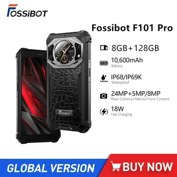 FOSSiBOT F101 Pro Krepak Pametne telefone Okta Core, 8GB+128GB 5.45 Palčni HD Android 13 Mobilni Telefon 10600mAh 18W Hitro Polnjenje 24MP NFC