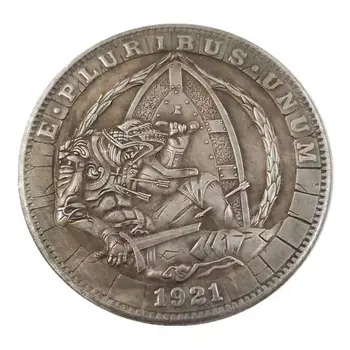 Skitnica Niklja Zbirka Debelo Zbiranje Silver Plated Morgan Dolarjev Namizni Okras #2971