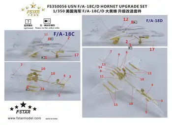 Pet zvezdic FS350056 USN FA-18CD Hornet Nadgradnjo set za prvi trobentač deloval (za 6 set)