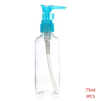 3pcs 75ml Prenosni ponovno napolniti Stekleničke Parfuma prozorne Plastike Spray Steklenico Prazno Vonj Črpalke Vsebnik