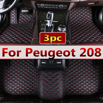 Avto predpražnike Za Peugeot 208 P21 2019~2022 Anti-umazanija Pad Auto Preprogo Accesorios Para Auto Usnje Mat Avto Dodatki Notranjost