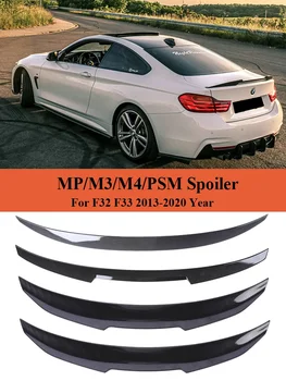Za BMW 4 Serija F32 F33 F36 2014-2020 Ogljikovih Vlaken Zadnji Odbijač za Ustnice Trunk Spojler PSM M4 MP Slog Krilo Rep Kit Sijaj Črna