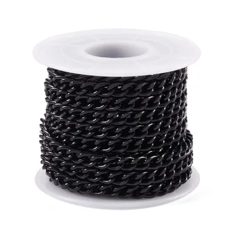 5m/Roll Aluminijasti Omejevanje Verigo Unwelded Povezave Verige za DIY Ročno izdelane Ogrlice Zapestnice Nakit, Izdelava Dodatki