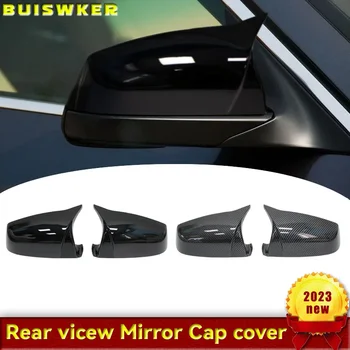 Strani Krilo Rearview Mirror Pokrov zaščitni pokrov Za BMW 5 6 7 Serije E60 E61 E63 E64 F01 F02-F04 F06 F07 F10, F11 F12 F13 Ogljikovih Vlaken Črna