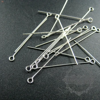 0.5x30mm 24gauge trdna 925 sterling srebro zanke pin 9 koda pin DIY nakit dobave ugotovitve 1512011