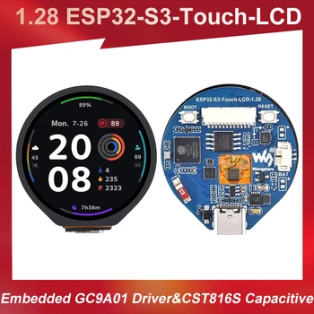 ESP32-S3 1.28 Palčni Zaslon na Dotik, WiFi/Bluetooth Kapacitivni zaslon na Dotik LCD zaslon 240×240 65K Barv Zaslona Razvoj Odbor Krog LCD 