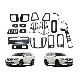 Ogljikovih Vlaken ABS Trim Nalepke Zaščitni Pokrov, Okraskov Za XC60 2018 Car Interior Decoration Dodatki