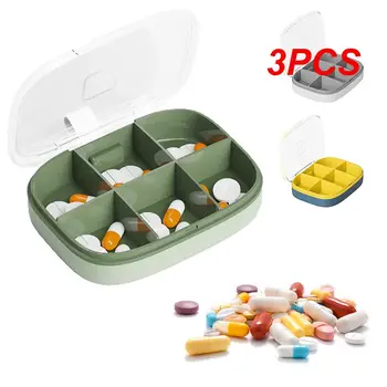 3PCS Prenosni Tabletke Organizator Shranjevanje Zdravila Polje Nakit Sladkarije Škatla za Shranjevanje Vitamina Medicine Polje Zaprti Vlage-Dokaz za Shranjevanje
