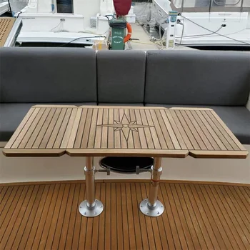 Zložljiv čoln Teak Zgornji Tabeli 1250/600X600mm 24.6/50.4X23.6 Inch Morskih Jahte RV