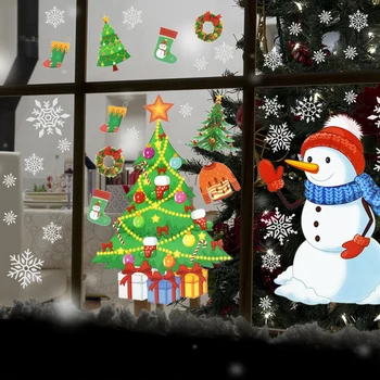 Božič Okno Nalepke Snežinka Stenski Okraski Vesel Božič Okraski za Dom, Otroke Božič Soba, Stene Decals je Novo Leto