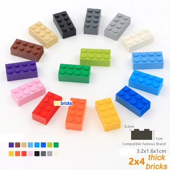 40pcs DIY gradniki Debele Številke Opeke 2x4 Pike Izobraževalne Ustvarjalne Velikost Združljiv Z 3001 Plastične Igrače za Otroke