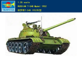 Prvi trobentač deloval 00338 1/35 ruski T-54B Mod 1952 plastični model komplet
