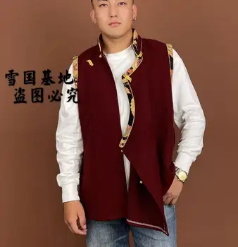 Kitajski Tibera Telovnik Moški Pomlad Vrhovi Tradicijo Ne Majica