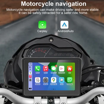 5 palčni na Dotik Motocikel Posebna GPS Navigator Motocikel CarPlay Monitor IPX7 Vodotesno Brezžično Apple CarPlay /Android Auto