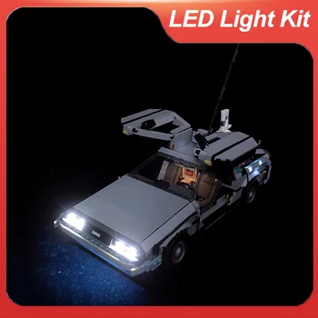 LED Komplet Za 10300 Nazaj v Prihodnost Časovni Stroj Gradnike, Igrače, Svetilke Nastavitev (Samo za Razsvetljavo ,Brez Bloki Model)