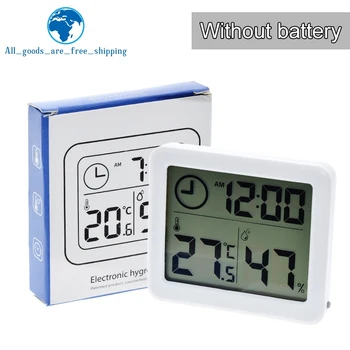 TZT Večfunkcijsko Termometer, Higrometer Avtomatske Elektronske Temperatura Vlažnost Zaslon Ura 3.2 palčni Velik LCD Zaslon